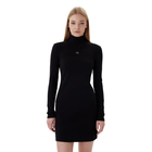 Ženska haljina Calvin Klein ls woven label 2x2 rib mini dres