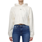 Ženski duks Calvin Klein BADGE WIDE SLEEVES CROP HOODIE