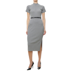 Ženska haljina Karl Lagerfeld Lurex Sslv Knit Dress W/Logo