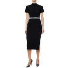 Ženska haljina Karl Lagerfeld Sslv Knit Dress W/Logo