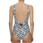 Ženski kupaći Karl Lagerfeld Logo Print Swimsuit