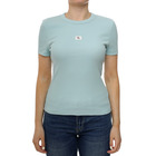 Ženska majica Calvin Klein WOVEN LABEL RIB FITTED TEE