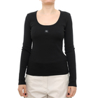 Ženska majica Calvin Klein ls wvn lbl 2x2 bby rib scoop nck