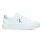Ženske patike Calvin Klein vulc flatf lth silver logo tag