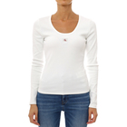 Ženska majica Calvin Klein ls wvn lbl 2x2 bby rib scoop nck