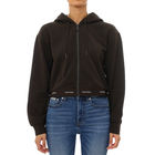 Ženski duks Calvin Klein ls terry logo waist cropped fz h