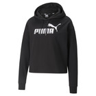 Ženski duks Puma ESS+ CROPPED METALLIC LOGO HOODIE FL