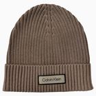 Mu&scaron;ka kapa Calvin Klein patch chunky rib cotton beanie